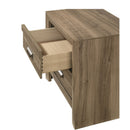 2 Drawer Nightstand With Pulls, Bedroom Furniture - Light Brown by HouseOfZazla