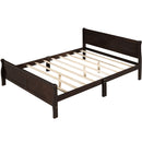 Platform Bed Frame Mattress Foundation Sleigh Bed With Headboard / Footboard / Wood Slat Suppor by HouseOfZazla