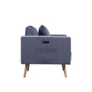 Easton - Fabric Living Room Set With USB Charging Ports Pockets And Pillows (Set of 2) by HouseOfZazla