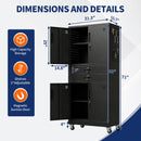 Metal Storage Cabinet with Two Drawers and Locking Doors by HouseOfZazla