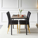 Creative Design Veneered MDF Wood Structure Rectangular Walnut Dining Table - Walnut by HouseOfZazla