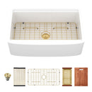 Kitchen Sink Workstation With Deep Bowl And Space-Saving Track Design - White by HouseOfZazla