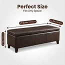 Rectangle Storage Ottoman Bench For Living Room - Brown by HouseOfZazla