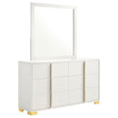 Marceline 6-drawer Dresser with Mirror White