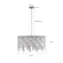 24" Luxurious Round Silver Crystal Chandelier