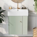 Modern Floating Bathroom Vanity With Ceramic Basin Perfect For Small Bathrooms by Unique Piece Furniture