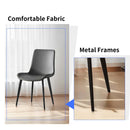 Dining Chairs 4PCS, Modern Kitchen & Dining Room Chairs, Upholstered Faux Leather Cushion Seat and Sturdy Metal Legs