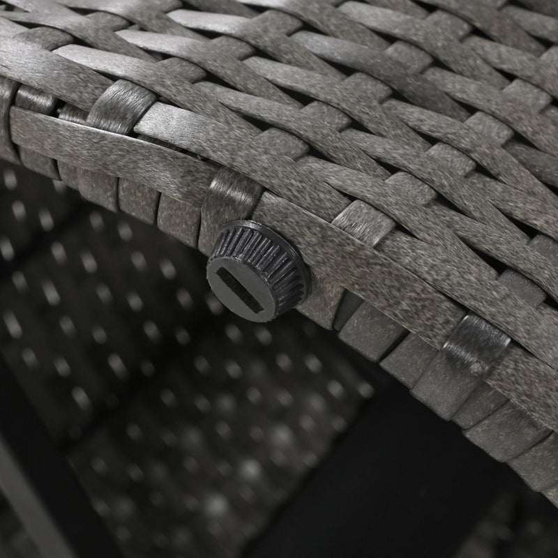 5 Pieces Patio Furniture Chair Sets, Patio Conversation Set With Wicker Cool Bar Table, Ottomans,Outdoor Furniture Bistro Sets for Porch,Backyard,Balcony,Poolside Grey