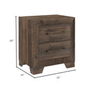 Plinz - 2 Drawer Nightstand - Brown by Unique Piece Furniture