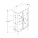 Curio Cabinet Lighted Curio Diapaly Cabinet With Adjustable Shelves And Mirrored Back Panel, Tempered Glass Doors (3 Tier), (E26 Light Bulb Not Included) by Unique Piece Furniture