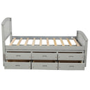 Platform Storage Bed Solid Wood Bed With 6 Drawers by HouseOfZazla