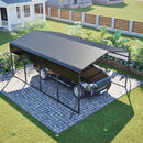 13x20 FT Metal Carport,Garage with Upgraded Triangle Reinforced Frame&4 Poles,Galvanized Steel Hardtop Roof,Heavy-Duty All-Weather Shelter for Car,Truck,Boat,Outdoor Storage by Montret