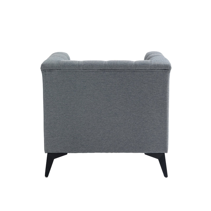 Accent Chair Living Room Chairs Single Sofa Chair,Arm Chairs with Linen Fabric, Mid Century Accent Arm Chairs Comfy Reading Lounge Club Armchair for Bedroom Office Study