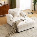 Fabric Sofa Bed With Cupholders And USB Charging Ports Chair For Living Room by Unique Piece Furniture