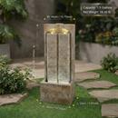 39 Inch Outdoor Water Fountain with Pump