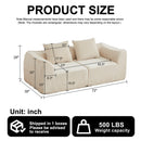 Minimalist Corduroy Sofa Featuring Curved Lines