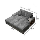 Convertible Sectional Sofa, Sleeper Oversized Living Room Lounge by HouseOfZazla