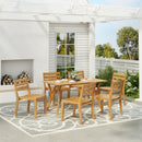 Outdoor 7-Piece Acacia Wood Dining Set