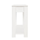 63" Pine Wood Console Table with 4 Drawers and 1 Bottom Shelf for Entryway Hallway Easy Assembly 63 inch Long Sofa Table (Antique White)