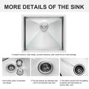 Undermount Steel Kitchen Sink, Deep Single Bowl Basin