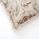 Linen Printed Lumber Throw Pillow 16x24 Brown & Green