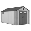8x16Ft Resin Outdoor Storage Shed with Carpet by HouseOfZazla