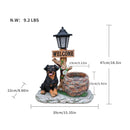 Puppy Dog Solar Planter Outdoor Statue by HouseOfZazla