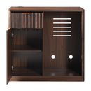 K&K 2-Piece Coffee Bar Cabinet with Fridge Space