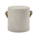 Gene Fiber Concrete Accent Table - Gray by HouseOfZazla