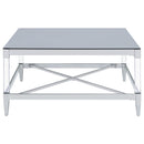 Lindley 3-piece Square Coffee and End Table Set Chrome