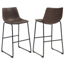 Armless Bar Stool (Set of 2) - Brown by HouseOfZazla