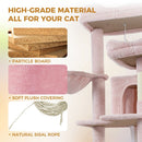 68in Multi-Level Cat Tree Tower with Hammocks & Scratching Posts