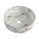 Ceramic Round Above Counter Bathroom Sink Art Basin by HouseOfZazla