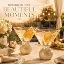 Diamond Studded Martini Glasses Set of 2
