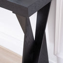 Console Table With Crossed Legs For Hallway - Black by HouseOfZazla