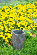 9.4x9.4x18.1' Cement Planter Large, Indoor Outdoor Garden Functional Decor by HouseOfZazla