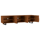 Harper - TV Stand Media Console With Curved Doors - Brown by HouseOfZazla