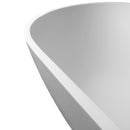 68.9" Freestanding Solid Surface Soaking Bathtub For Bathroom - Matte White by HouseOfZazla