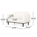 Bouclé Fabric Loveseat Sofa - 50 Inch by HouseOfZazla