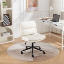 Bizerte - Adjustable Swivel Criss-Cross Chair, Wide Seat / Office Chair / Vanity Chair - White by HouseOfZazla