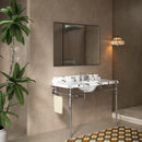 VICI 48" Bathroom Console Sink, Undermount Ceramic Vanity Basin & Panda by HouseOfZazla