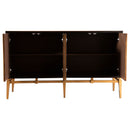 Capri - 4 Door Accent Cabinet - Brown / Gold