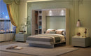 Murphy Wall Bed With Shelves, Wardrobe And LED Lights by HouseOfZazla