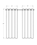 2 Pieces Set, Curtain Panel, Room Darkening, Grommet by Unique Piece Furniture
