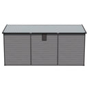 8x14 FT Plastic Outdoor Storage Shed - Lockable Resin Tool Shed with 2 Window & 3 Air vents by HouseOfZazla