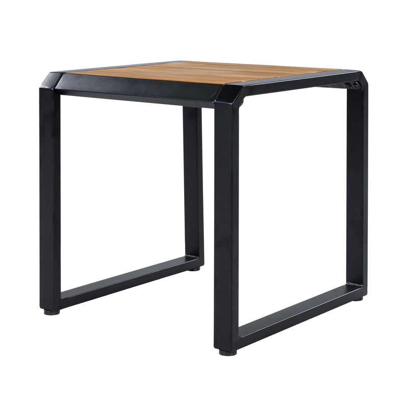 Outdoor Side Table with Teak Wood Top, photo 5 of 9
