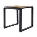 Outdoor Side Table with Teak Wood Top