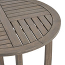 Hermosa Rustic Circular Bistro Table - Gray by HouseOfZazla