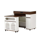 Extendable Dining Table With Folding Top, Rolling Kitchen Island With Drawers And Power Outlet by HouseOfZazla