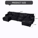 Modern Comfy Deep Seat Modular Sectional Sofa Cloud Couch With Ottoman by HouseOfZazla